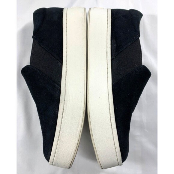 Vince Warren Platform Sneakers Womens 8 EU 38 Black Sueded Stretch Slip On - Picture 6 of 9